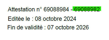 Numéro NIP IRCC sur attestation TEF Canada